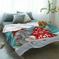 thumbnail image 2 of Merry Christmas Gnomes Throw Blankets, Red Xmas Tree Snowflake Reindeer Soft Fleece Blanket Decorative for Home Sofa Couch Chair Living Bedroom,50x60 inches, Blue, 2 of 5