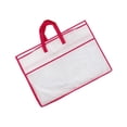 thumbnail image 2 of Bolsa organizadora para guardar edredones y armario con cremallera, 55 x 39 cm, bolsa grande para mudanzas borde rojo, 2 of 9