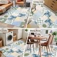 thumbnail image 5 of Rectangle Area Rugs 4 x 6 Ft, Spring Floral Checkered Non-Slip Residential Carpet, Sage Green Daisy Buffalo Plaid Indoor Crawling Mats Runner Rugs for Living Room/Dining Room/Bedroom, 5 of 8