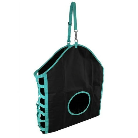 Nylon Tote Hay Bag w/ Webbed Slow Feed Gussets (Teal)