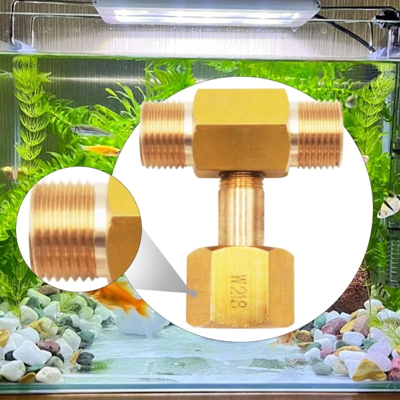 Aquarium CO2 Gas Control Regulator Bubble Counter Resistant Copper