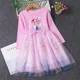 thumbnail image 3 of Vestido de princesa Elsa de Frozen Snow Queen, vestidos de arcoíris para niñas, ropa de fiesta de manga larga para niños, trajes de primavera y otoño para niños, 3 of 5