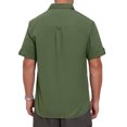 thumbnail image 3 of INSPIRE CHIC Men's Fishing Shirt Summer Short Sleeve Solid Hiking Cargo Shirts XL Olive Green, 3 of 5