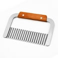 thumbnail image 2 of WREESH Potato Chip Vegetable Crinkle Wavy Cutter Blade Tool Fry Fries Hand Chipper Tool, 2 of 8