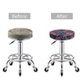 thumbnail image 3 of Uemuo Floral Pattern Round Bar Stool Seat Covers Washable Stool Cushion Slipcover Elastic Bar Chair Covers-, 3 of 7