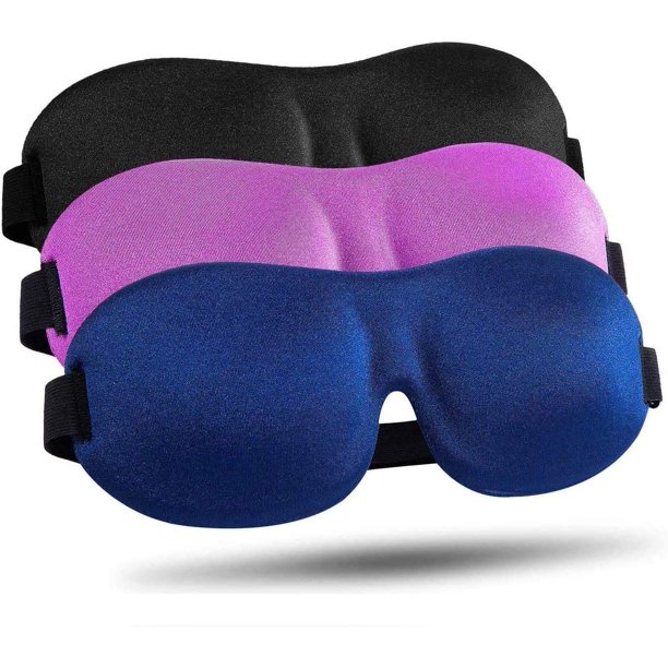 HUA TRADE 3 Pack Sleep Eye Mask for Men Women, 3D Sleeping Mask