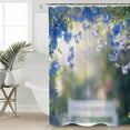 thumbnail image 6 of Shower Curtains Blue Flower Bath Curtain Spring Landscape Waterproof Bathroom Shower Curtain Set with Hooks Decoration 72 x 84 Inches, 6 of 7
