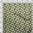 thumbnail image 2 of oneOone Velvet Olive Green Fabric Florals Diy Clothing Quilting Fabric Print Fabric By Yard 58 Inch Wide, 2 of 5