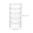 thumbnail image 2 of 2Pack Jewelry Storage Organizer Round Clear Plastic Box For Home Use, 2 of 9