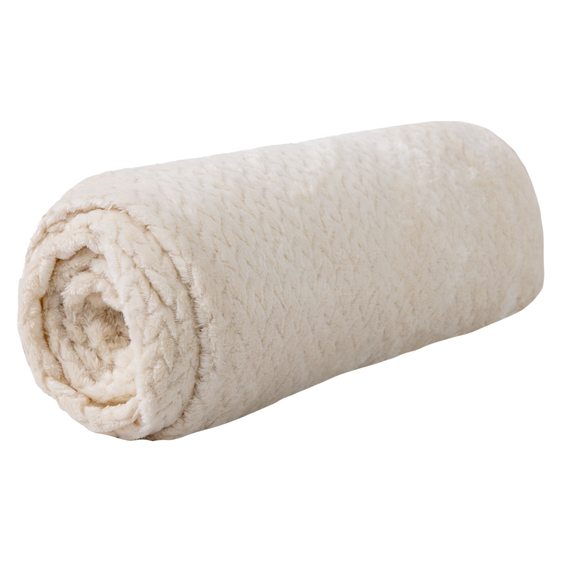 24 pack Trail maker 60”L x 50”W Chenille 250 GSM Throw Blankets in Beige