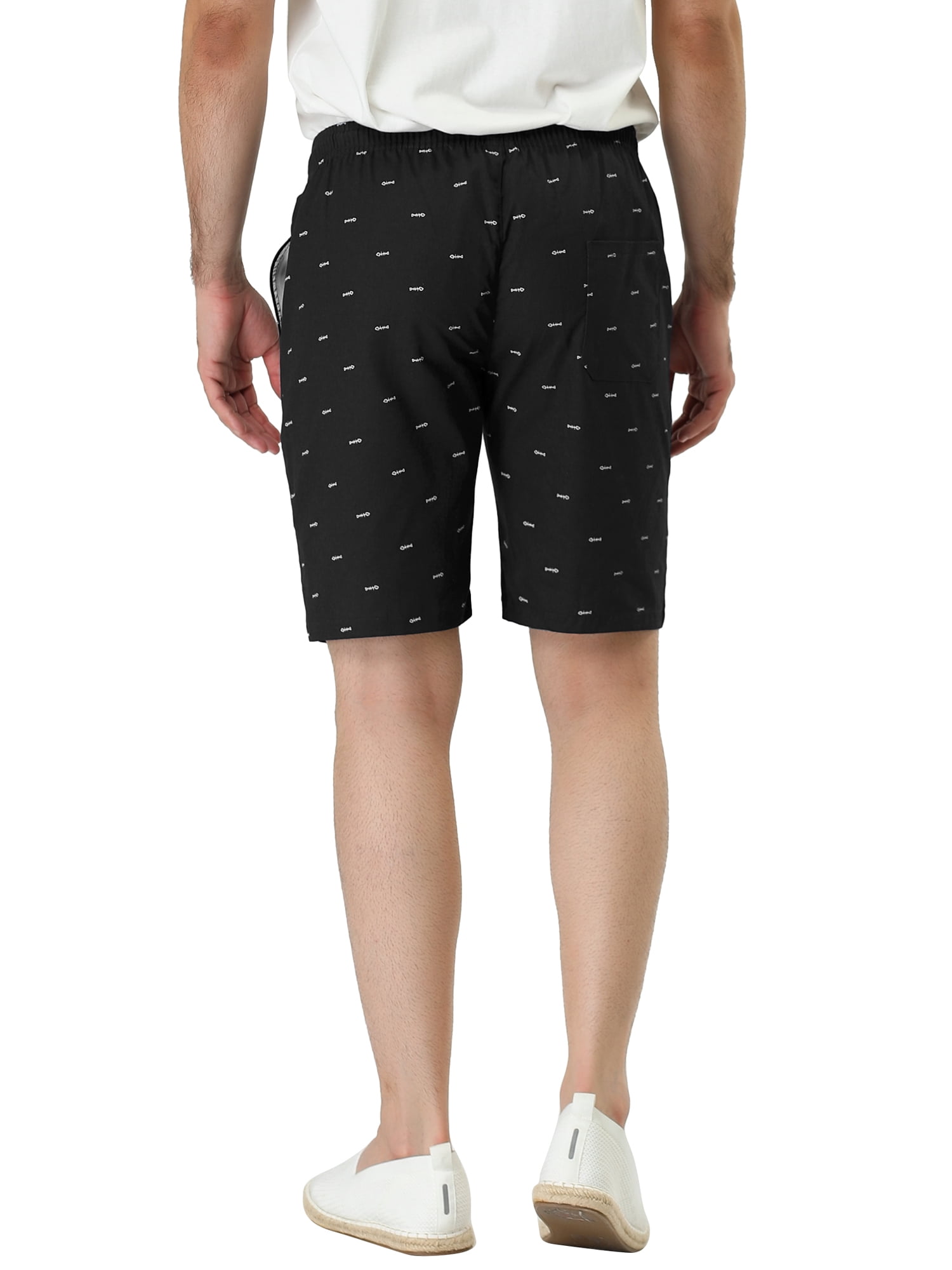 Men's Summer Swim Elastic Waistband Drawstring Patterned Beach Board Shorts