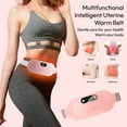 thumbnail image 4 of Cordless Heating Pad Heating Massager for Back Pain Menstrual Cramps Pain Relief Portable Heating Pad 4 Vibration Mode Massager with Adjustable Heating Temperature (Pink), 4 of 6