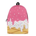 thumbnail image 2 of Ice Cream All Over Print Backpack, Lightweight Polyester Daily Daypack, Spacious Multi Compartment Backpack with Padded Ergonomic Straps for School Gym Travel Sports, 2 of 8