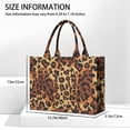 thumbnail image 3 of Large Capacity Tote Bag,Orange and Brown Leopard Pattern Handbag Fashion Luxury Tote Bag,15.7"x13"x 5.1" Inches,Laptop Compatible, 3 of 6
