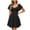 Black, variant on VBVC Women's Twist Knot A-Line Mini Dress , Summer Sweetheart Square Neck Dress For Women , Ladies' Ruffle Flutter Sleeve Dress with Pockets,Black,S-XL