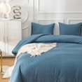 thumbnail image 2 of Blue Comforter Sets California King Women Dusty Blue Bedding Comforters Cal King Cotton Solid Color Lake Blue Quilts Men Greyish Blue Warm Blanket Adu, 2 of 4