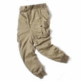 thumbnail image 4 of StSilkitty Hiking Cargo Pants for Mens Solid Color Elastic Waist Drawstring Sweatpants with Pockets Workout Tapered Joggers, 4 of 9