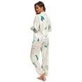 thumbnail image 3 of MintLimit Womens Silk Satin Pajamas Set Button Down Pjs Floral Long Sleeve Sleepwear Lady Nightwear Soft Lounge Sets XS, 3 of 3