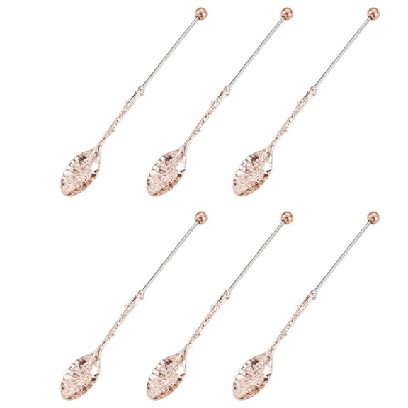 lanema 6 Nonrust Alloy Coffee Spoons Handcrafted Beaded Kitchen Utensils For Dessert
