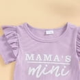 thumbnail image 3 of kaprioy Toddler Girl Clothes "MAMA'S MINI Girl" Outfits for Toddler Girls Clothes Letter T-Shirt Tee Tops + Flare Pants Baby Clothes Bell-Bottoms Set 12 18 24 Months 2T 3T 4T 5T, 3 of 6