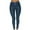 Navy, variant on WREESH Womens Leather Pants Fashion Casual Loose Solid Trousers High Waisted Full Length Pants Green