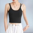 thumbnail image 2 of Bovemsi Camisole Tops for Women Comfortable Backless Cotton High Elasticity Undershirt Suspender Vest With In Bra Suitable Outer Wear Basic Tanks, 2 of 8
