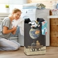 thumbnail image 5 of Yayeee Freestanding Laundry Hamper with Handle Collapsible Large Storage Basket for Clothes, Sitting on The Moon, 5 of 7