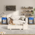 thumbnail image 4 of VECELO Industrial Nightstand, Set of 2, Dark Blue, 4 of 8