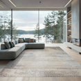 thumbnail image 2 of ODIKA 6'x9' Ultra-Soft Area Rug, Beige Boho Abstract Vintage Distressed Farmhouse Border An Under None Washable, Bare feet friendly, Silk-Touch for Guest Room, Bedroom, 2 of 7