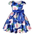 thumbnail image 2 of Vestido de verano con estampado de rosas para niñas, vestidos de princesa para bodas, fiestas de cumpleaños, vestidos de satén para niñas, ropa de Navidad, 2 of 5