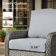 thumbnail image 4 of Vcatnet 5 Pieces Patio Furniture with Swivel Chairs, High Back Outdoor Conversation Set, All-Weather Wicker Sectional Furniture Set, Gray, 4 of 10