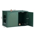 thumbnail image 5 of Modern Wooden Cat Litter Box Enclosure with Double Doors, Hidden Cat Washroom Furniture Side Table, Odor Control & Ventilation, Fits Most XL Litter Boxes, Green, 5 of 7