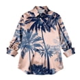 thumbnail image 4 of Women's Shirt Blouse Print Button Long Sleeve Casual Basic Shirt Collar Regular Top, 4 of 7