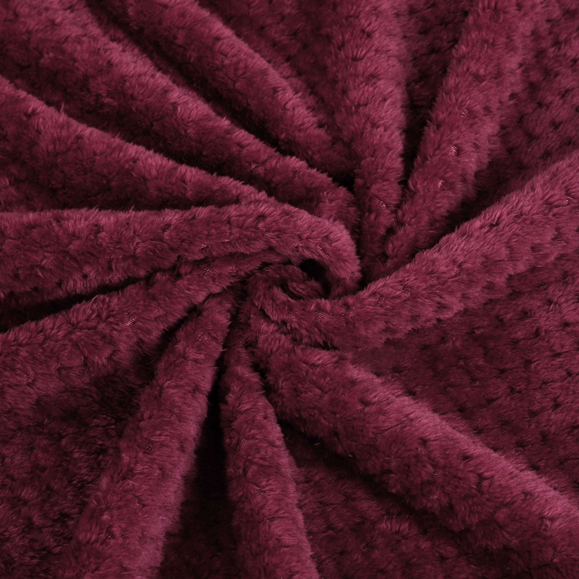Unique Bargains Soft Flannel Fleece Velvet Blanket Burgundy 30" x 40"