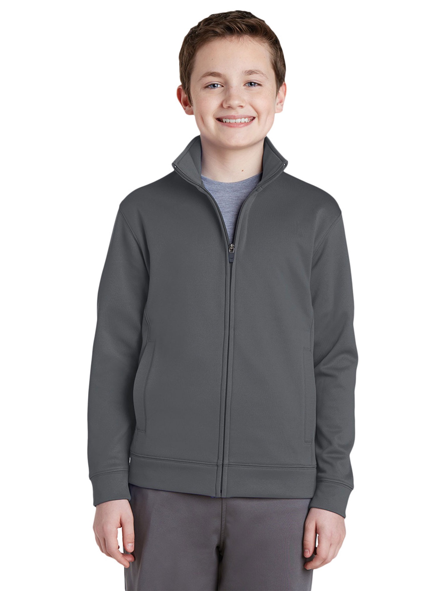 Sport-Tek Boys Fleece Full-Zip Jacket