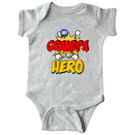 

Inktastic Grandpa is my Hero Gift Baby Boy or Baby Girl Bodysuit