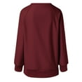 thumbnail image 6 of Women's Sweatshirt Crewneck Long Soft Side Zip Long Sleeve Pullover Athletic Trendy Comfort Tops, 6 of 7