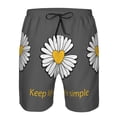 thumbnail image 3 of Goofa Keep Life Simple Daisy Flower Printed Mens Swim Trunks Summer Quick Dry Short Beach Swimwear Bathing Suits-Large, 3 of 9