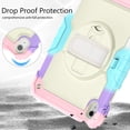 thumbnail image 7 of For iPad (A16)11th /10th Generation 11/10.9 inch 2025/2022 Case, 360 Rotating Shockproof Cover with Stand, Screen Protector, Shoulder Strap, Rainbow Pink, 7 of 7