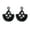 Teardrop Black, variant on Boho Handmade Small BeadsTeardrop Half Round Macrame Tassel Statement Earrings