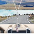 thumbnail image 2 of Accesorios de coche de diamantes de corazón para mujeres y hombres, encantos de espejo retrovisor de coche de cristal decoración de decoración de coche, colgante de adorno interior colgante de la suer Feliz Sencillez, 2 of 4