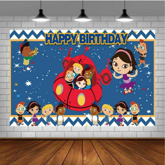 Little Einsteins Backdrop Taspestry Wall Decor Banner Party Supplies Post Birthday Decorations Background for Photography Taspestry