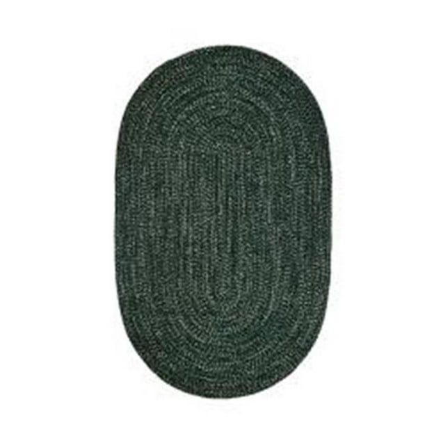 Better Trends BRCR4266DE 3.6 x 5.6 in. Chenille Reversible Rug - Emerald & Diluth Tweed