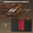 thumbnail image 4 of Folding Dining Table, Rustic Brown, Drop Leaf Design (3 Setups), 6-Person Capacity, Adjustable Length, Easy Clean Melamine Surface, Sturdy Alloy Steel Hinges, 4 of 7