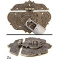 thumbnail image 2 of Juego de 2 cierres CHAO de bronce antiguo para muebles 95 x 73 mm con tornillos, 2 of 5