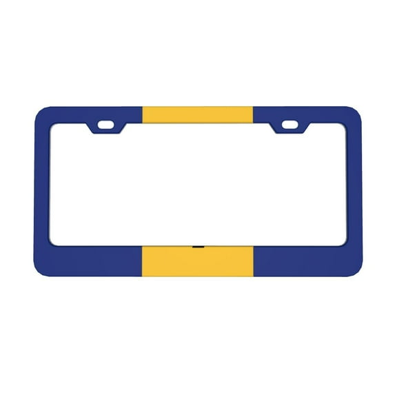 License Plate Frame Metal Car Accessories License Plate Cover Fits Standard U.S. Vehicles 12.3x6.3 Inches for Men Women Gift Flat Hole Barbados Flag Barbadian Blue