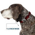 thumbnail image 6 of Buckle-Down Pet Collar, Dog Collar Metal Seatbelt Buckle, Hearts Scattered Black Red, 16 to 23 Inches 1.5 Inch Wide, 6 of 8