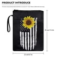 thumbnail image 6 of Xoenoiee Sunflower American Flag Book Sleeve Protector Book Cover for Book Purse for Paperback Storage Bag Book Sox with Zipper and Pocket, 6 of 6