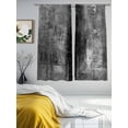 thumbnail image 2 of Grey Oil Painting Sheer Curtains for Living Room Bedroom Modern Abstract Graffiti Street Art Sheer Curtains 63 Inch Long 2 Panels Set Light Filtering Curtain Window Treatments Drapes for Dining Room, 2 of 6