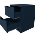 thumbnail image 4 of Kappesberg Fresno 2-Drawer Modern Nightstand, Blue, 22.8” H x 17.7” W x 17.7” D - for Adults and Teens, 4 of 8